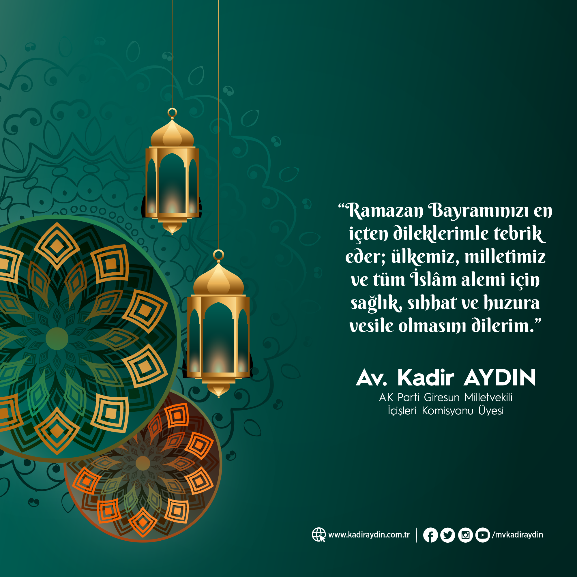 Ramazan Bayramı Mesajı