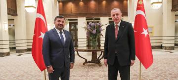 ŞENLİKOĞLU, CUMHURBAŞKANI RECEP TAYYİP ERDOĞAN İLE BİR ARAYA GELDİ
