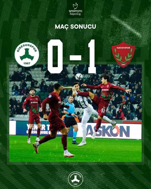 GZT Giresunspor 0-1 A. Hatayspor
