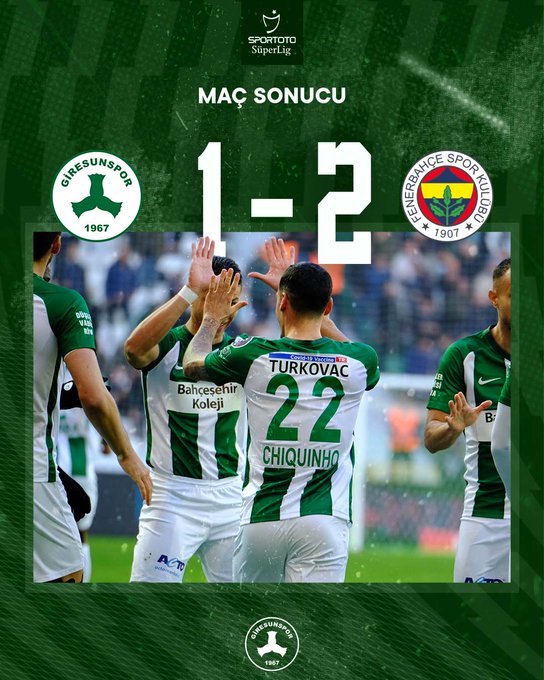 GZT Giresunspor 1-2 Fenerbahçe