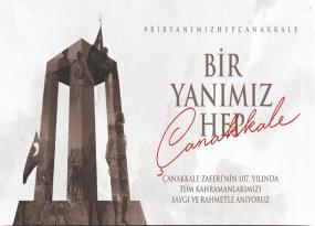 Vali Ünlü’nün Çanakkale Deniz Zaferi’nin 107. Yıl Dönümü Mesajı