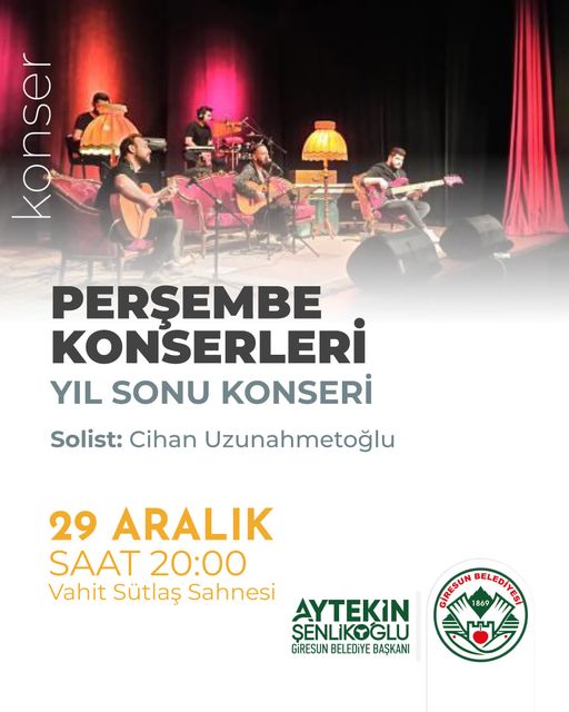 Solist Cihan Uzunahmetoğlu ile Yıl Sonu Konseri