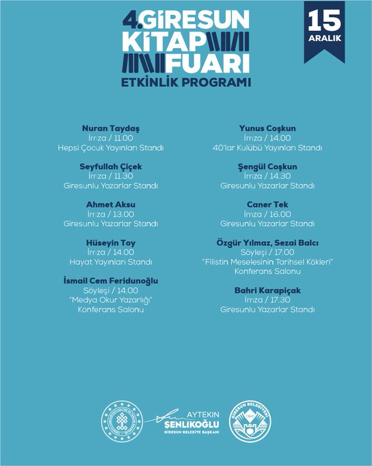 15 ARALIK 2023 KİTAP FUARI