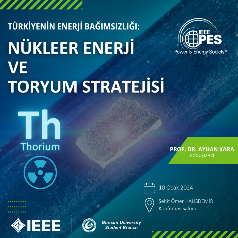 Konferans: “Türkiye’nin Enerji Bağımsızlığı, Nükleer Enerji ve Toryum Stratejisi”