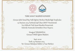 TÜRK SANA MÜZİĞİ KONSERİ