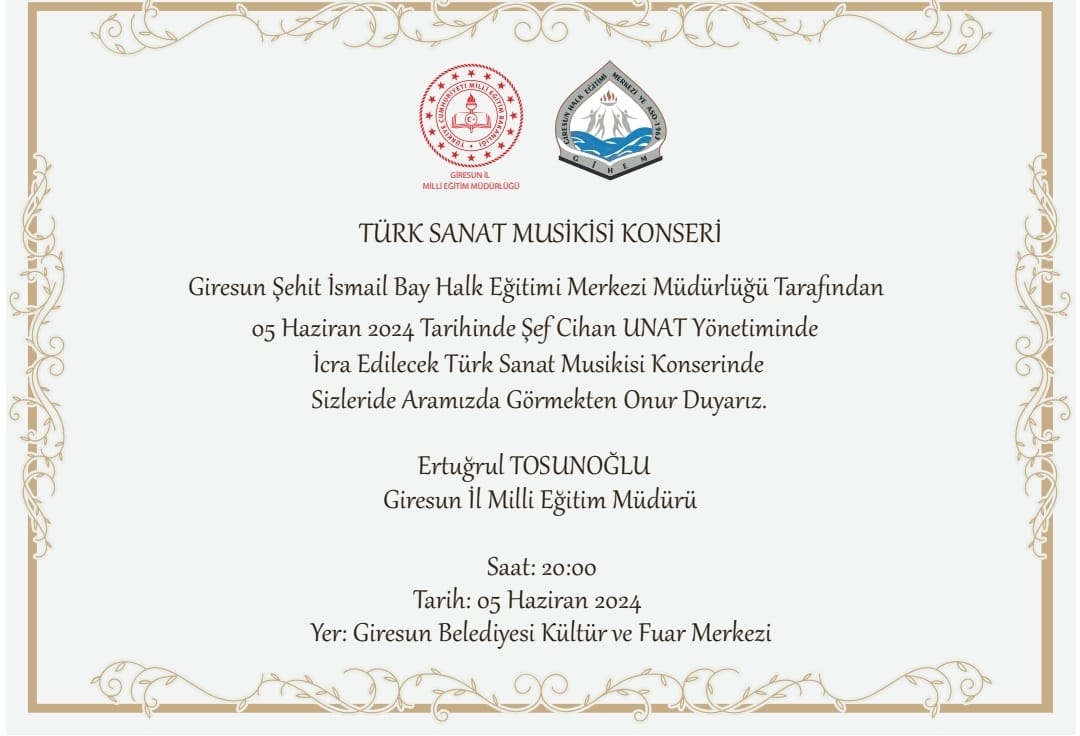 TÜRK SANA MÜZİĞİ KONSERİ