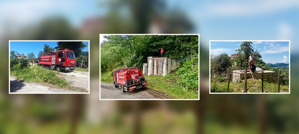 İTFAİYE MÜDÜRLÜĞÜ KÖYLERE İÇME SUYU DESTEĞİ SAĞLIYOR