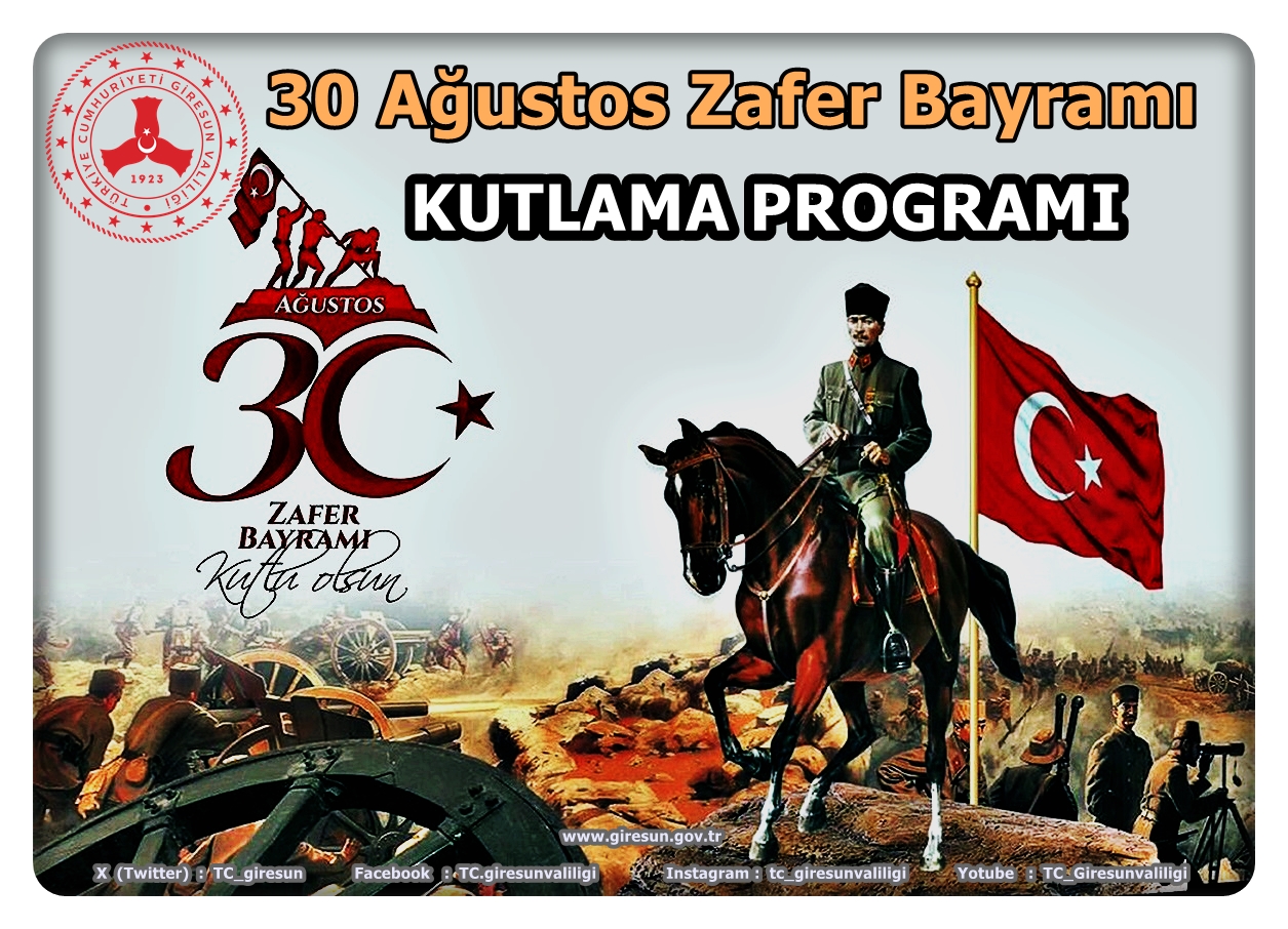 30 Ağustos Zafer Bayramı Kutlama Programı-2024