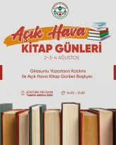 Giresunlu Yazarlar ile Açık Hava Kitap Günleri Başlıyor.