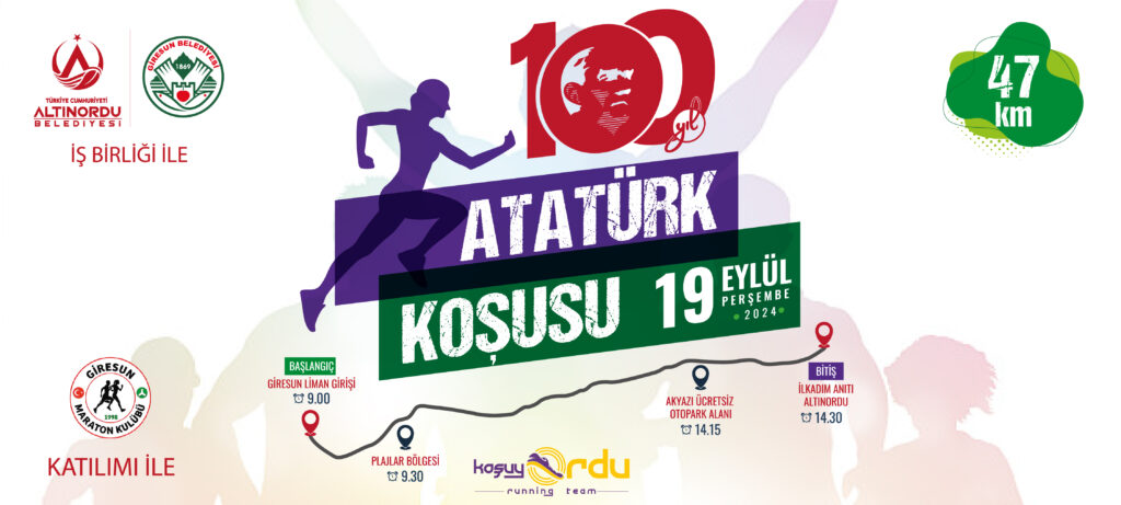 Ordu ve Giresun Arasında “Asırlık” Etkinlik 100. YIL ATATÜRK KOŞUSU