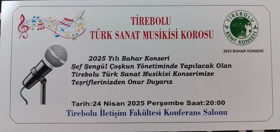 BAHAR KONSERİMİZE DAVETLİMİZSİNİZ