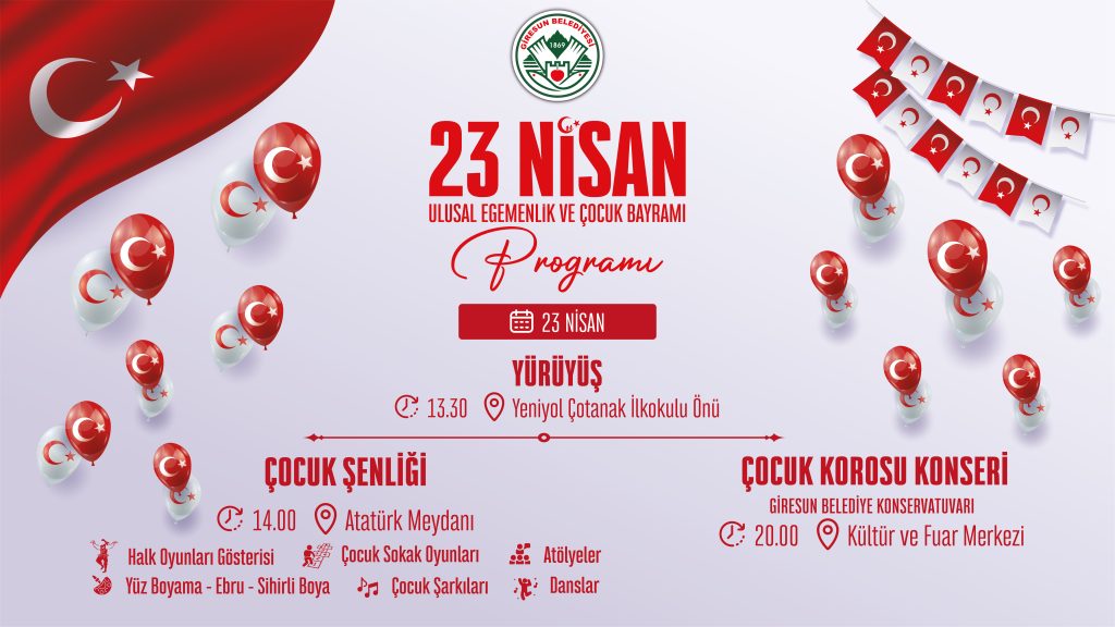 GİRESUN BELEDİYESİ 23 NİSAN KUTLAMA PROGRAMI İÇİN HAZIRLIKLARINI TAMAMLADI