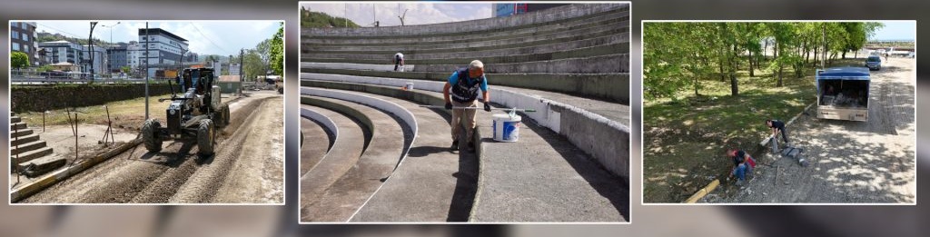 FESTİVAL SAHASINDA DÜZENLEME ÇALIŞMALARI YAPILIYOR