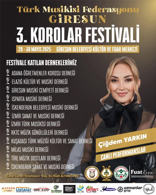 Türk Musikisi Federasyonu Giresun 3. Korolar Festivali
