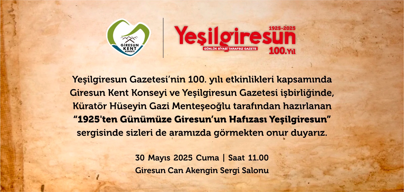 YEŞİLGİRESUN GAZETESİ’NİN 100. YILINA ÖZEL SERGİ