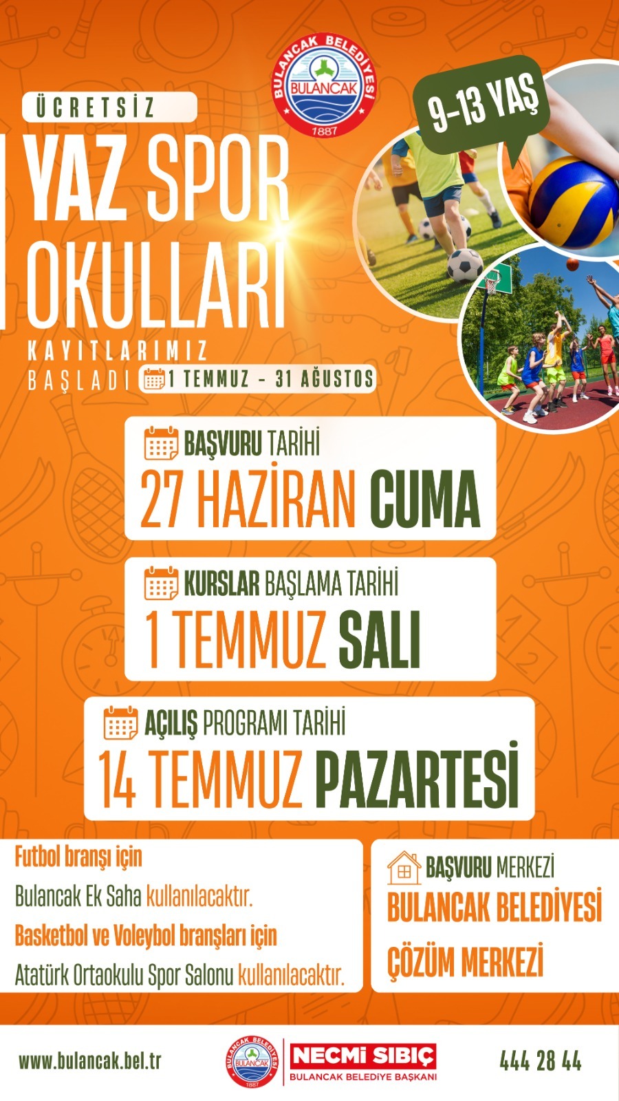 Bulancak Belediyesi Yaz Spor Okulları Başlıyor!