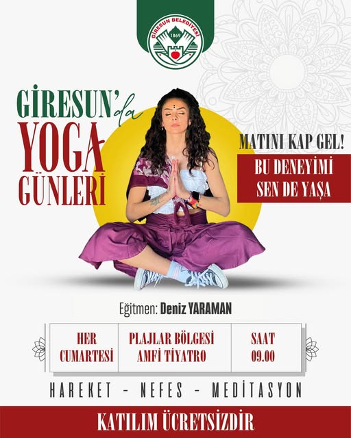 Giresun’da Yoga Günleri başlıyor.