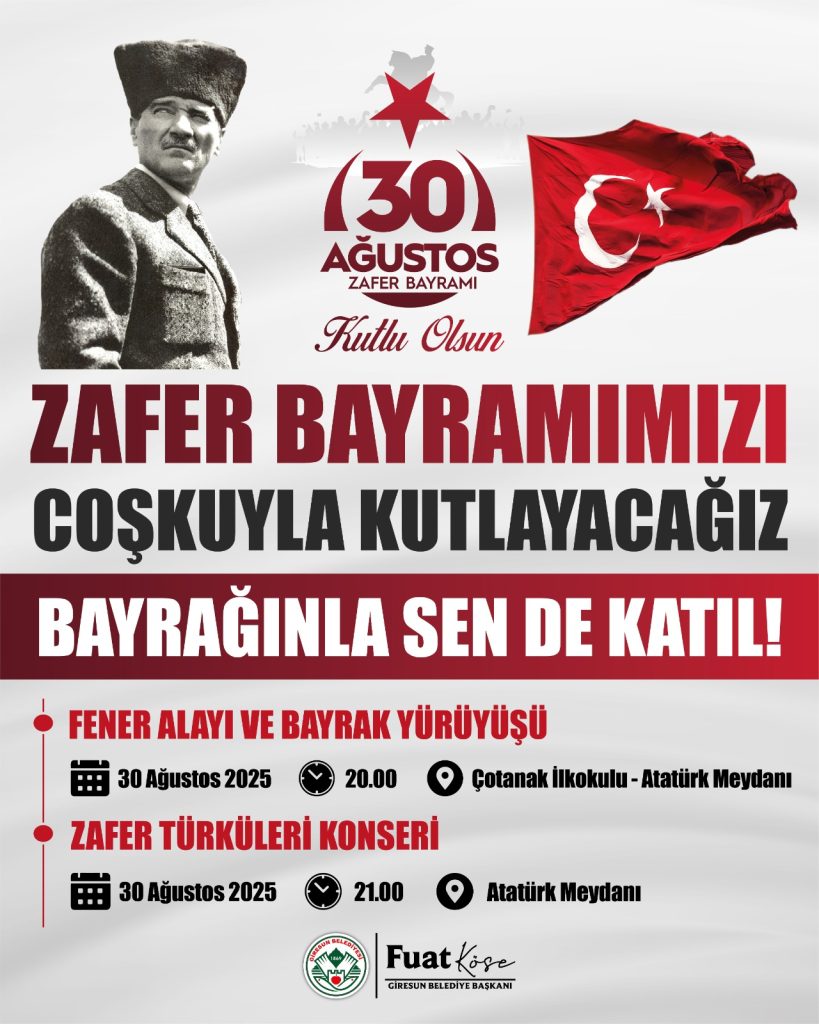 CUMHURİYET ŞEHRİ GİRESUN, 30 AĞUSTOS’A HAZIR