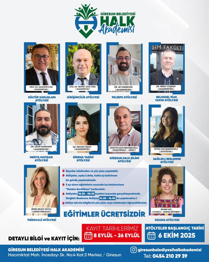 HALK AKADEMİSİNDE ATÖLYELER İÇİN KAYITLAR BAŞLADI