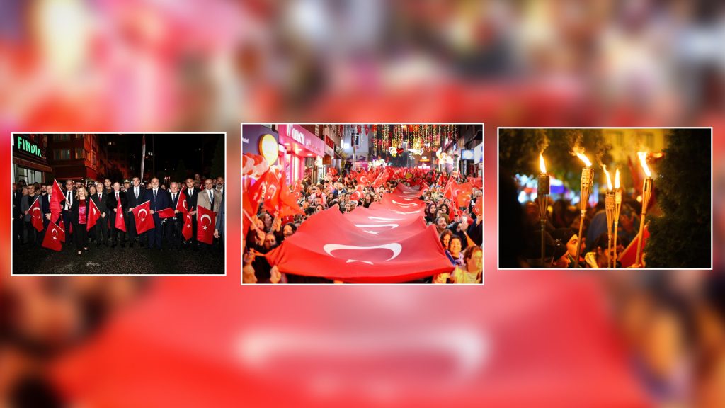 CUMHURİYET YÜRÜYÜŞÜ BÜYÜK COŞKU İÇERİSİNDE GEÇTİ