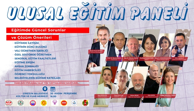 Ulusal Eğitim Paneli programı belli oldu.