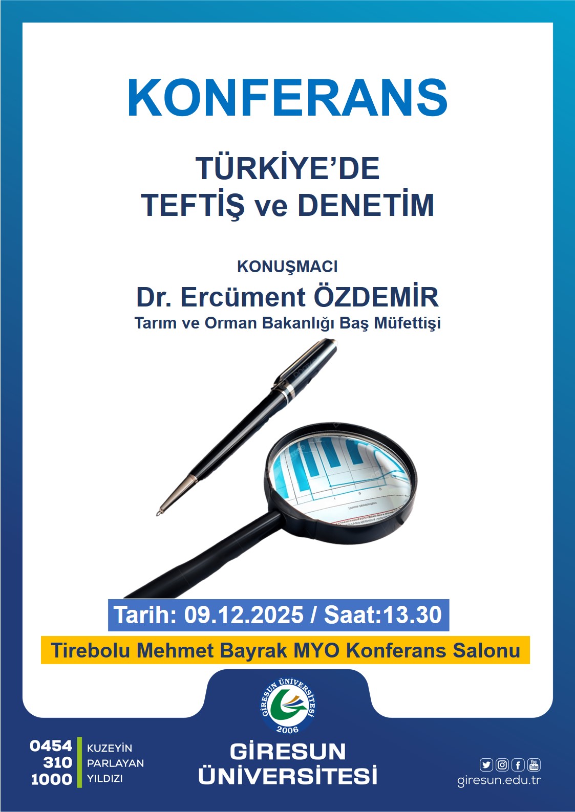 Konferans: “Türkiye’de Teftiş ve Denetim”