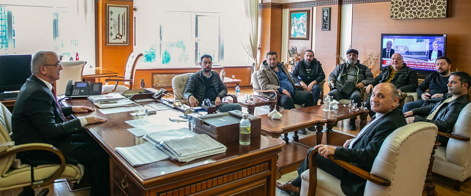 Yerel Gazete Temsilcileri Rektörümüzü Ziyaret Etti