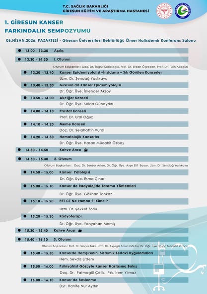 1. Giresun Kanser Farkındalık Sempozyumu