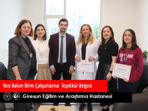 Yara Bakım Birim Çalışanlarına Teşekkür Belgesi
