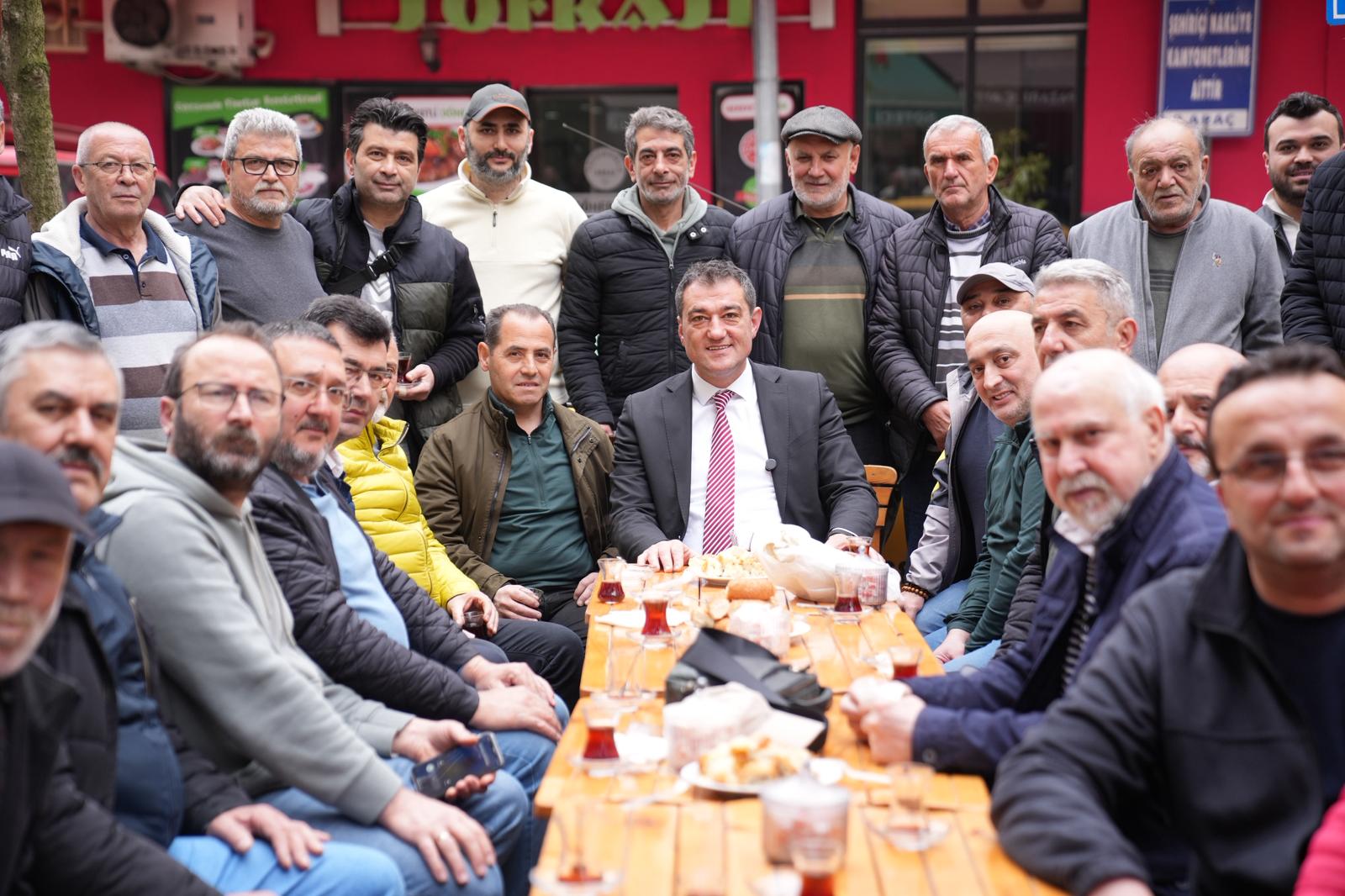 BAŞKAN KÖSE FINDIK PAZARI ESNAFIYLA BİR ARAYA GELDİ