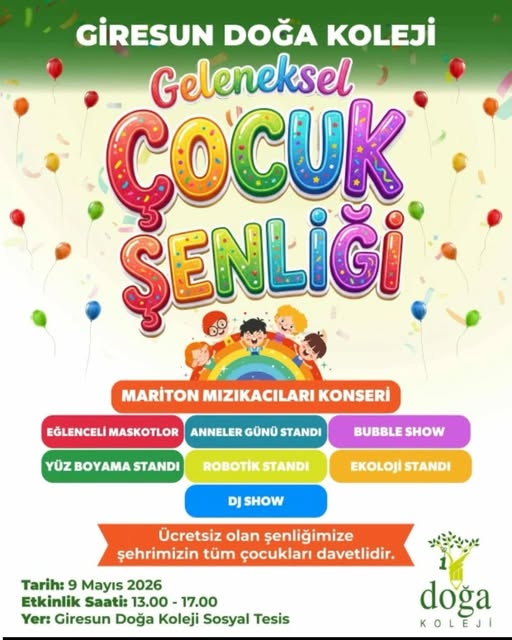 GİRESUN’UN TÜM ÇOCUKLARI BU ŞENLİKTE BULUŞUYOR