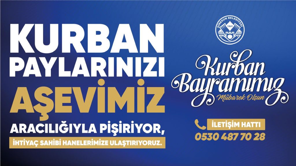 GİRESUN BELEDİYESİ KURBAN ETİ BAĞIŞLARINI BEKLİYOR