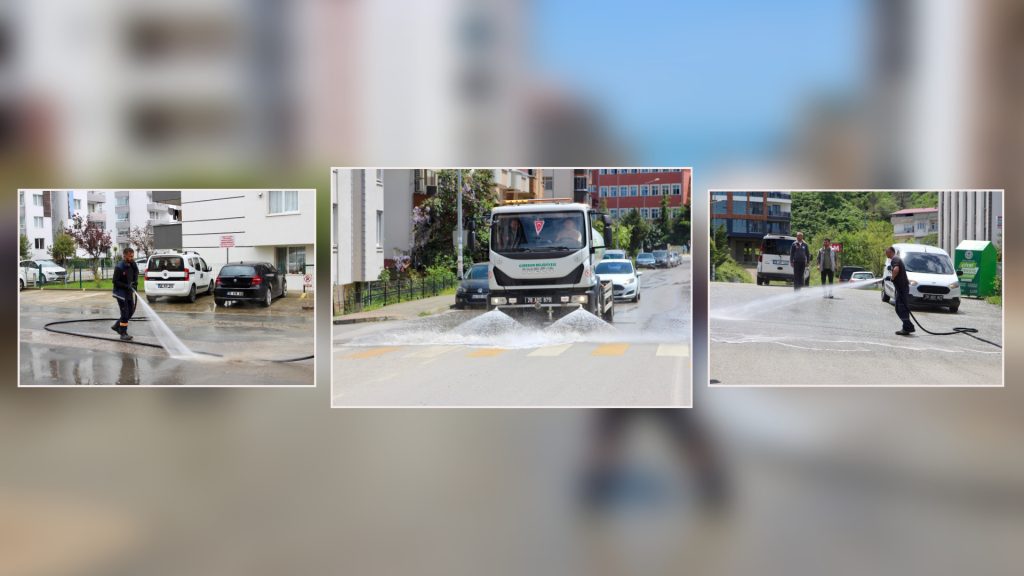 GÜRE MAHALLESİ’NDE CADDE VE SOKAKLAR YIKANDI