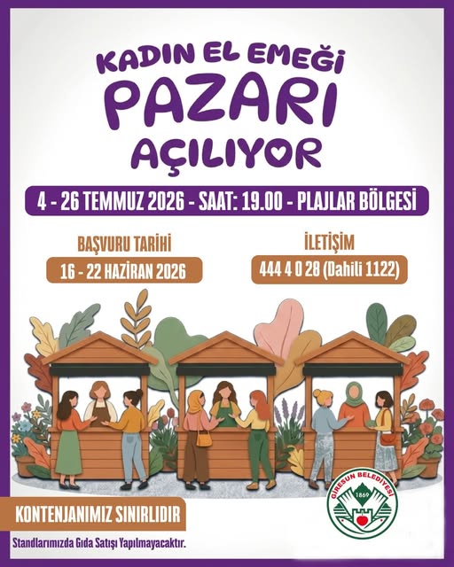 GİRESUN BELEDİYESİ’NDEN KADIN EMEĞİNE DESTEK