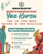 GİRESUN BELEDİYESİ’NDEN GENÇLERE YAZ MÜJDESİ