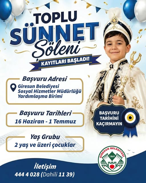 GİRESUN BELEDİYESİ ÇOCUKLARIN MUTLULUĞUNA ORTAK OLUYOR