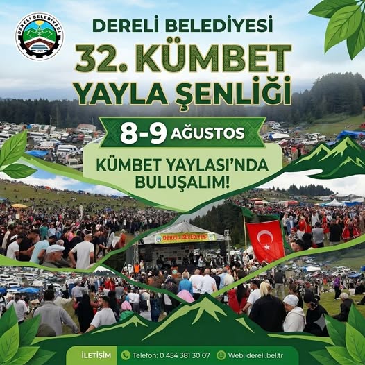 32. Uluslararası Dereli Kümbet Kültür ve Sanat Festivali