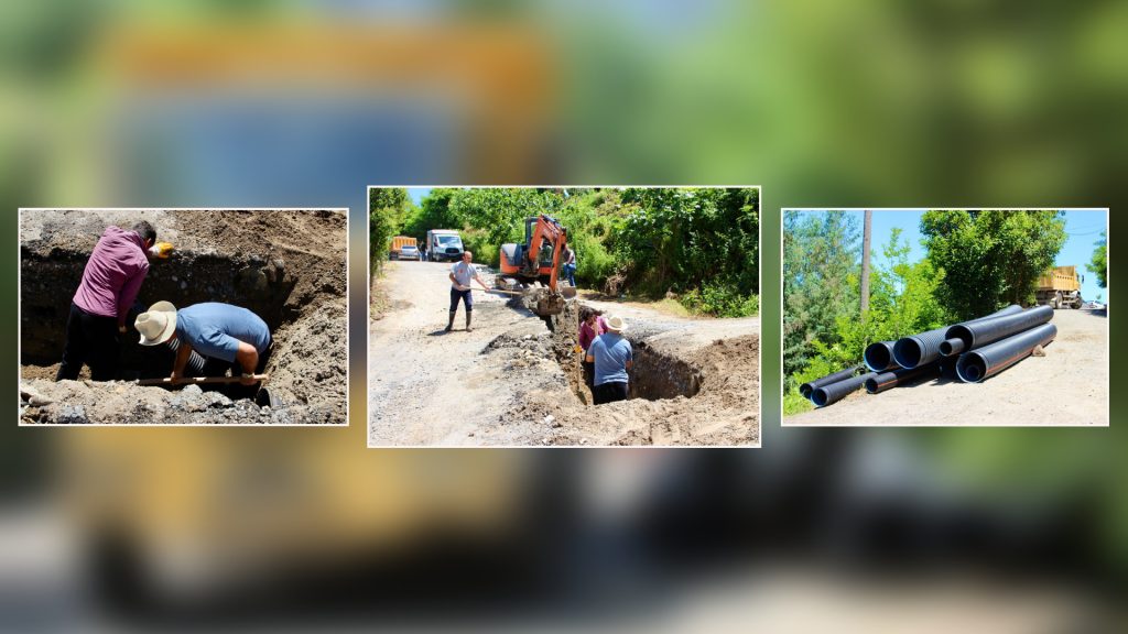 ÇİZMECİ SOKAK’TA 400 METRELİK KANALİZASYON VE YAĞMUR SUYU HATTI ÇALIŞMASI YAPILIYOR