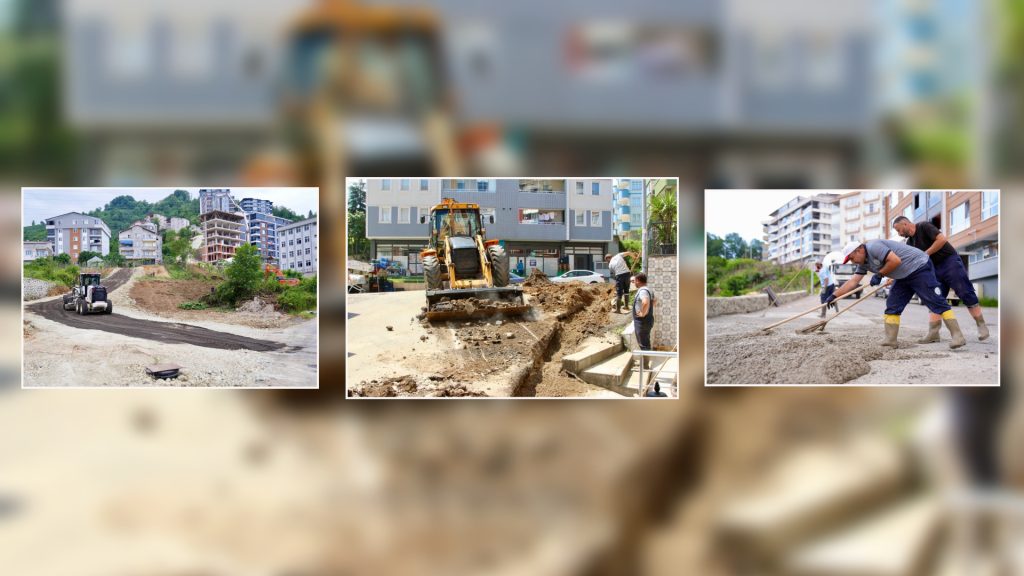 GİRESUN BELEDİYESİ EKİPLERİNDEN KENT GENELİNDE YOĞUN MESAİ