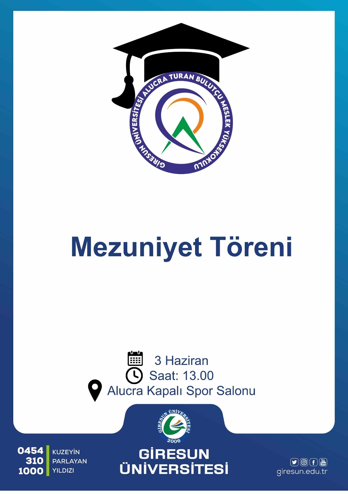 Alucra Turan Bulutçu MYO Mezuniyet Töreni