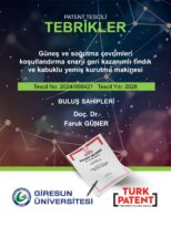 Doç. Dr. Faruk GÜNER’in Buluşu Tescillendi