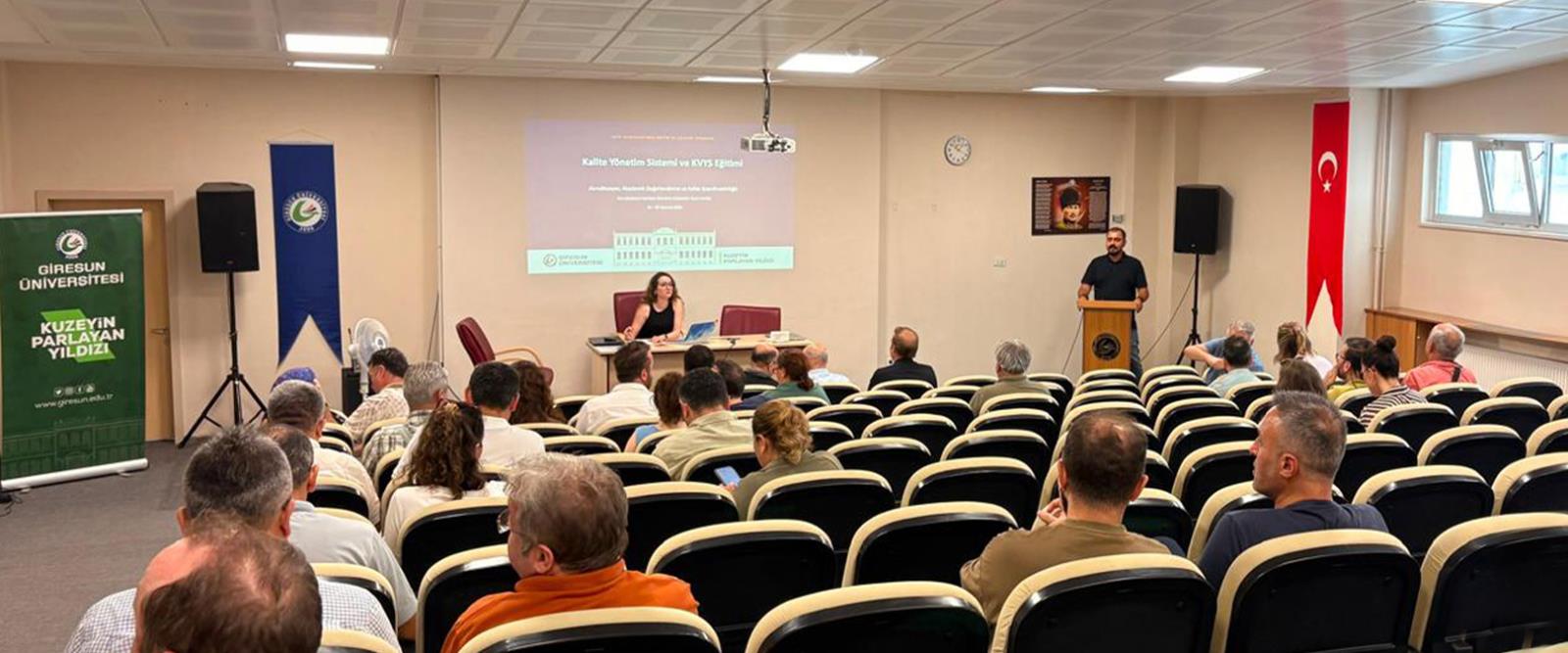 Üniversitemizde KVYS Yaygınlaştırma Eğitim ve Çalıştay Programı Gerçekleştirildi