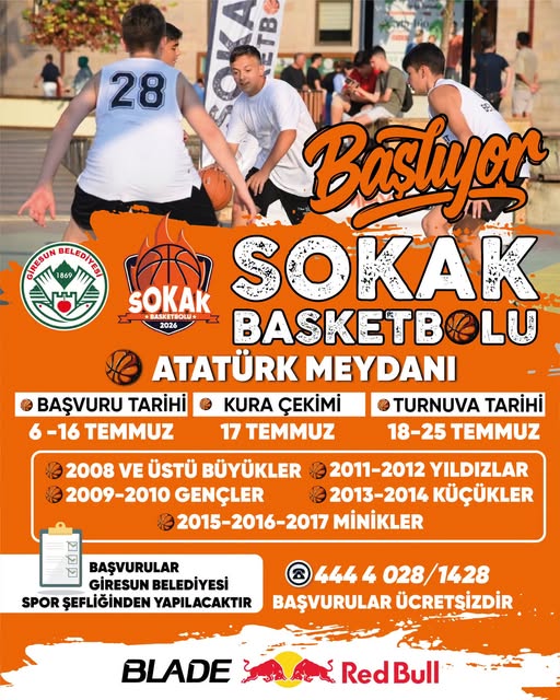 SOKAK BASKETBOLU HEYECANI 18 TEMMUZ’DA BAŞLIYOR