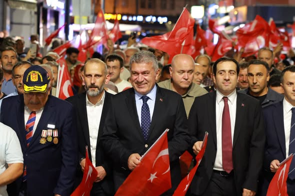 Bulancak’ta Dev Türk Bayrağıyla