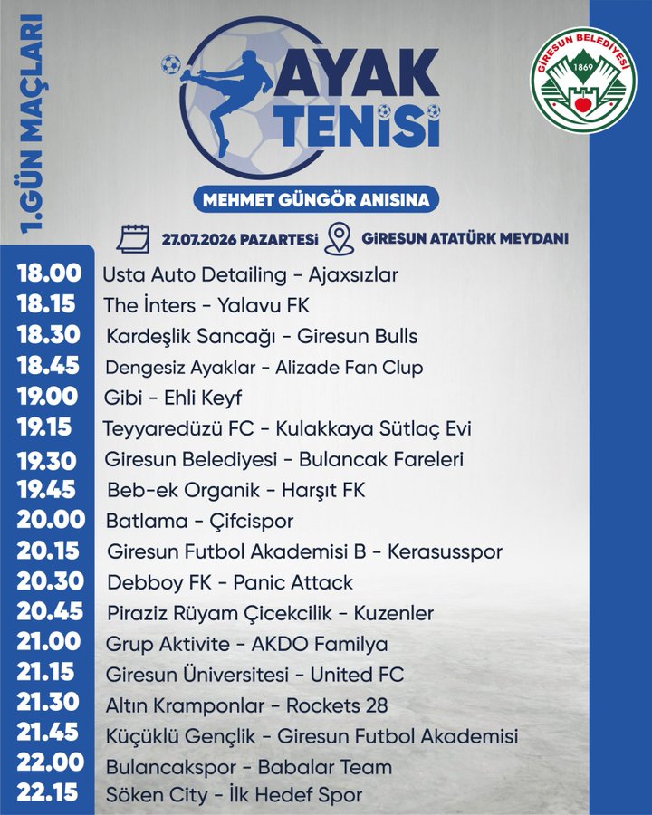 Ayak Tenisi Turnuvamız