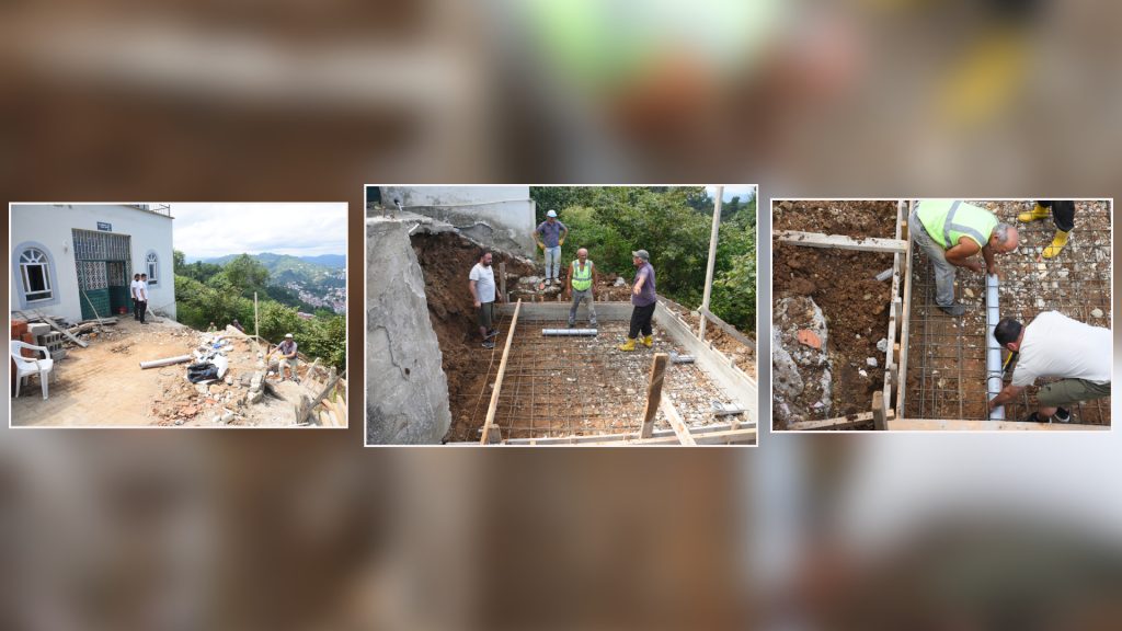 GİRESUN BELEDİYESİ SELDEĞİRMENİ CAMİİNE YENİ ŞADIRVAN YAPIYOR