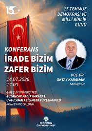 Konferans: Doç. Dr. Oktay Karaman