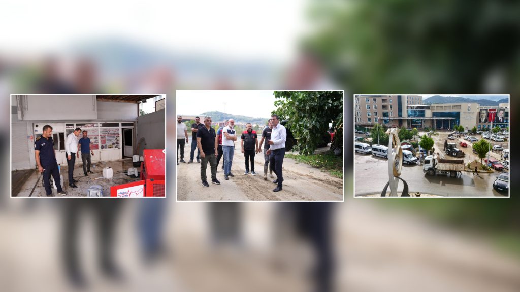 BAŞKAN KÖSE YAĞIŞTAN ETKİLENEN BÖLGELERDE İNCELEMELERDE BULUNDU