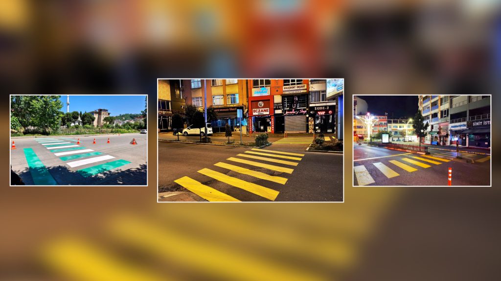 GİRESUN’DA YAYA GEÇİTLERİ YENİLENİYOR, TRAFİK GÜVENLİĞİ ARTIYOR