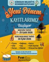 GİRESUN BELEDİYE KONSERVATUVARI’NDA YENİ DÖNEM BAŞLIYOR